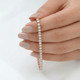 4 Carat TW Round Cut Lab Grown Diamond Tennis Bracelet 14k Yellow Gold Lab Grown