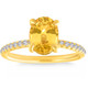 2 3/4Ct Oval Yellow Sapphire & Diamond Ring 14k Yellow Gold Lab Grown 2 3/4Ct Oval Yellow Sapphire & Diamond Ring 14k Yellow Gold Lab Grown