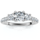 3/4ct Elira Three Stone Diamond Ring 10K Gold Lab Grown