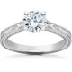 1 1/4Ct Round Vintage Solitaire Lab Grown Diamond Engagement Ring 14k Gold