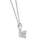 .33-1.50Ct Solitaire Diamond Pendant Necklace 14k White or Yellow Gold Lab Grown