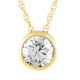 1Ct Solitaire Certified Lab Grown Diamond Pendant Necklace White or Yellow Gold