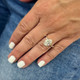 Certified 2 3/4Ct TW Oval Diamond Engagement Ring Lab Grown 14k Gold