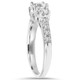 1 1/4ct Three Stone Lab Created Diamond Engagement Ring 14K White Gold