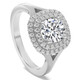 1 3/4Ct TW Double Cushion Halo Diamond Engagement Ring Lab Grown 14k Gold