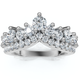1Ct TW Diamond Wedding Contour Curved Ring Women's Anniversary Lab Grown Band
