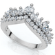 1Ct TW Diamond Wedding Contour Curved Ring Women's Anniversary Lab Grown Band
