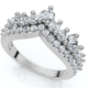 1Ct TW Diamond Wedding Contour Curved Ring Women's Anniversary Lab Grown Band