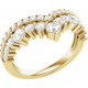 1Ct TW Diamond Wedding Contour Curved Ring Women's Anniversary Lab Grown Band