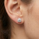 2 Ct TW Round Lab Grown Diamond Studs 14K White Gold With Screw Backs