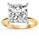 5.00Ct Two Tone Lab Grown Princess Cut Diamond Ring