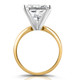 5.00Ct Two Tone Certified Lab Grown Princess Cut Diamond Engagement Ring