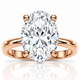 Certified 3.10Ct Oval Diamond Hidden Halo Engagement Ring 14k Gold Lab Grown