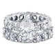 Certified 13Ct Pear Shape Diamond Eternity Wedding Ring Set 14k Gold Lab Grown