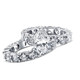 Certified 13Ct Pear Shape Diamond Eternity Wedding Ring Set 14k Gold Lab Grown