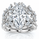 Certified 4ct Vinea Marquise Diamond Engagement Ring Set 14k Gold Lab Grown