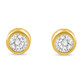 .50 - 1.75 Carat TW Diamond Bezel Stud Earrings in 14k Gold Lab Grown