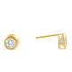.50 - 1.75 Carat TW Diamond Bezel Stud Earrings in 14k Gold Lab Grown