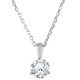 1/4 ct Solitaire Diamond Pendant available in 14K and Platinum