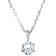 1/4 ct Solitaire Diamond Pendant available in 14K White Gold
