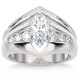 Certified 2 1/3Ct TW Marquise Diamond Engagement Ring 14k Gold Lab Grown