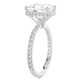 Certified 4 1/2Ct Cushion Diamond Engagement Ring Side Halo 14k Lab Grown