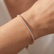 3 Ct Lab Grown Diamond Tennis Bracelet 7" 14k Rose Gold