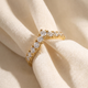 1ct TW Graduated Diamond Wedding Curved Contour Ring 14k Gold Lab Grown