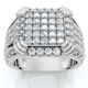 2Ct Men's Diamond Ring in 14k Gold Lab Grown