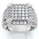 2Ct Men's Diamond Ring in 14k Gold Lab Grown