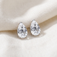 2 Ct Lab Grown Pear Shape Diamond Studs 14k White Gold Earrings