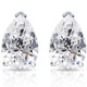 2 Ct Lab Grown Pear Shape Diamond Studs 14k White Gold Earrings
