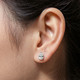 2 Ct Lab Grown Pear Shape Diamond Studs 14k White Gold Earrings