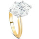 3Ct Oval Certified Diamond 14k Gold Solitaire Engagement Ring Lab Grown