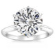 Certified 5Ct Solitaire Diamond Engagement Ring 14k White Gold Lab Grown