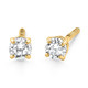 1/4 Ct Diamond Screw Back Studs 14k Yellow Gold Lab Grown Eco Friendly