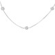 4Ct Floating Diamond Station Bezel Necklace 14K White Gold Lab Grown 18"