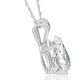 Certified 1/2Ct Pear Shape Solitaire Diamond Pendant Necklace 14k Gold