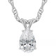 1/2Ct Pear Solitaire Diamond Pendant Necklace 14k Gold (E-F,VS2-SI1)