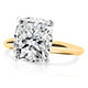 4 Ct 14k Two Tone Certified Lab Grown Cushion Diamond Engagement Ring