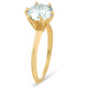 Certified 3Ct Diamond Solitaire Yellow Gold Engagement Ring Lab Grown