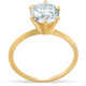 Certified 3Ct Diamond Solitaire Yellow Gold Engagement Ring Lab Grown