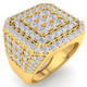 5Ct TW Men's Diamond Ring Gold Lab Grown