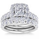 5Ct Princess Cut Diamond Engagement Matching Wedding Ring Set 10k Gold Lab Grown
