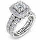 5Ct Princess Cut Diamond Engagement Matching Wedding Ring Set 10k Gold Lab Grown