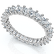 2Ct Princess Cut Diamond Eternity Stackable Wedding Ring 14k Gold Lab Grown
