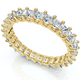 2Ct Princess Cut Diamond Eternity Stackable Wedding Ring 14k Gold Lab Grown