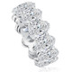 12 1/2Ct Oval Diamond Eternity Ring 14k Gold Lab Grown
