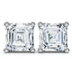 2.04Ct Asscher Cut Diamond Studs 14k White Gold Lab Grown Earrings