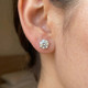 4 Ct T.W. Round Diamond Screw Back Studs 14k White Gold Lab Grown